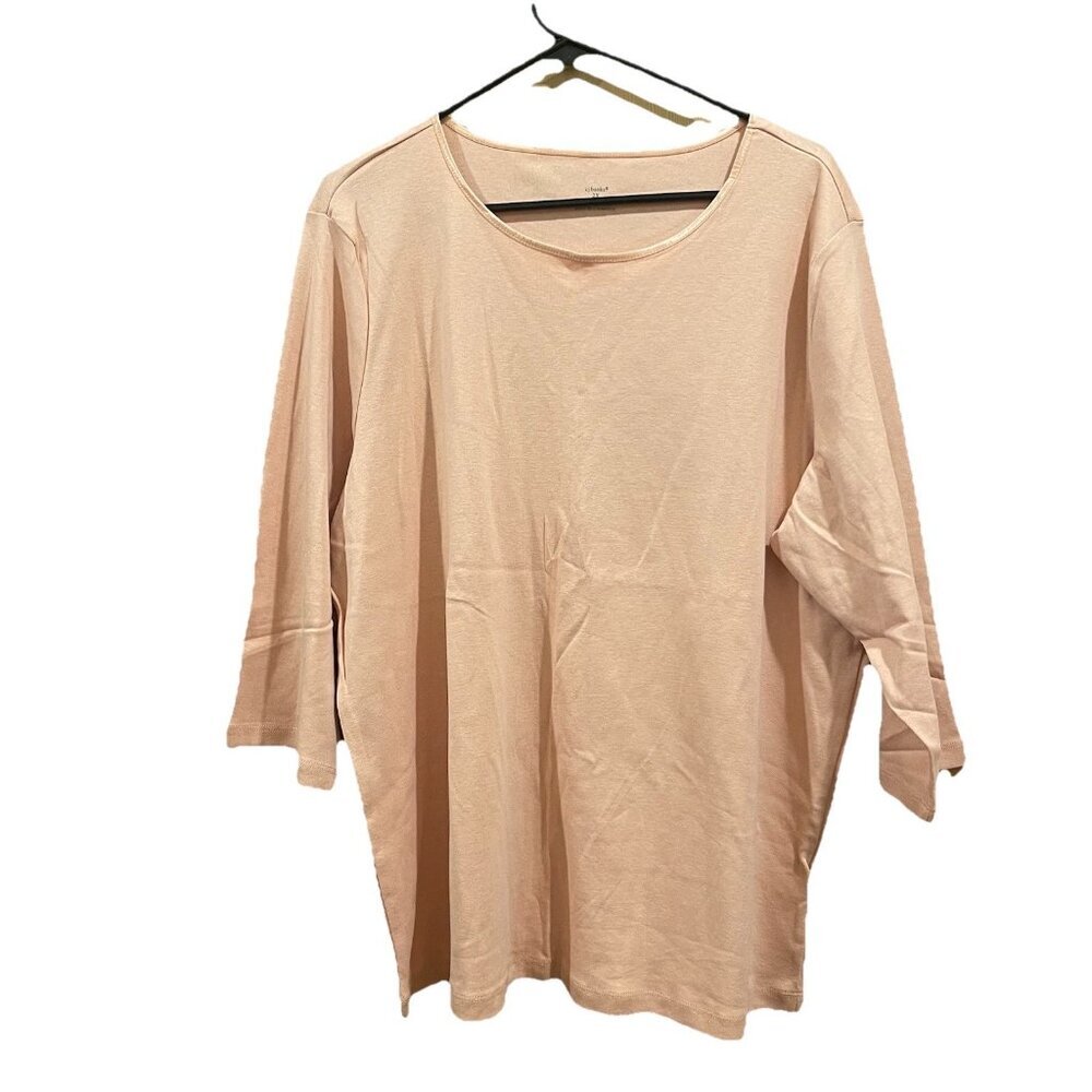 CI‎ Banks Basic Tee, Orange 3/4 blouse sweater, shirt women’s plus 2X 2XL